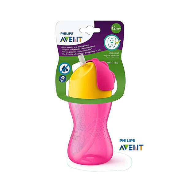 Philips Avent Bendy Plastic Straw Cup 12m+ Pink