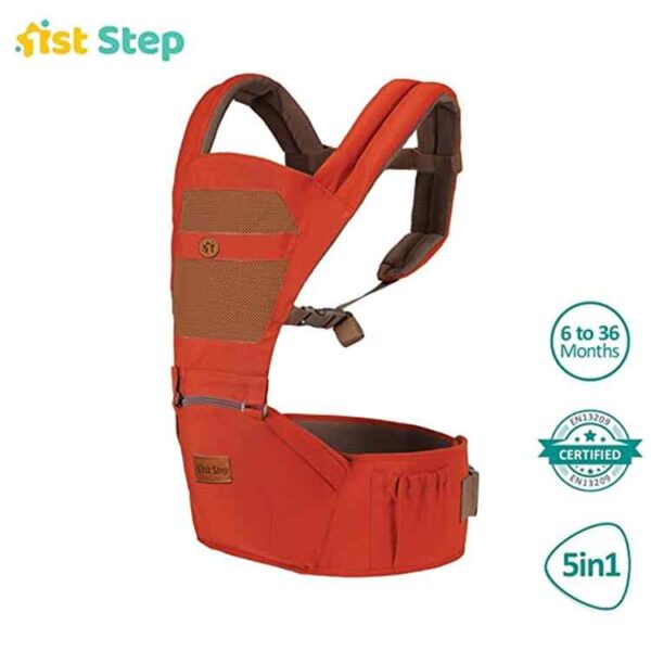 1st Step 5 In 1 Hip Seat Baby Carrier Orange