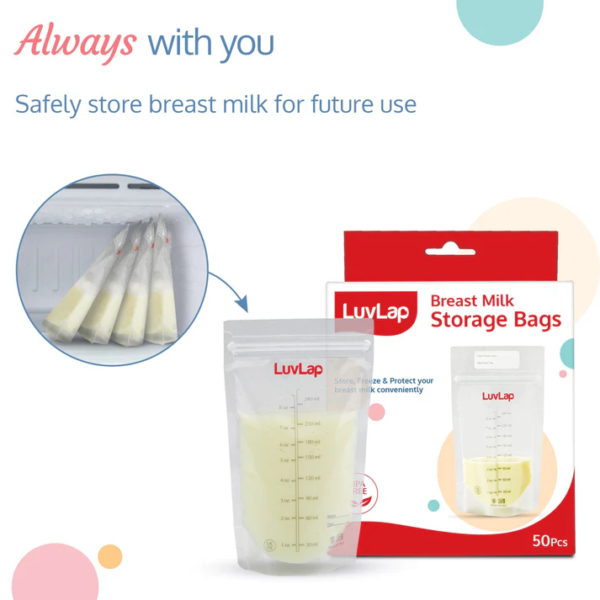 LuvLap Breast Milk Storage Bags (50 Pcs)